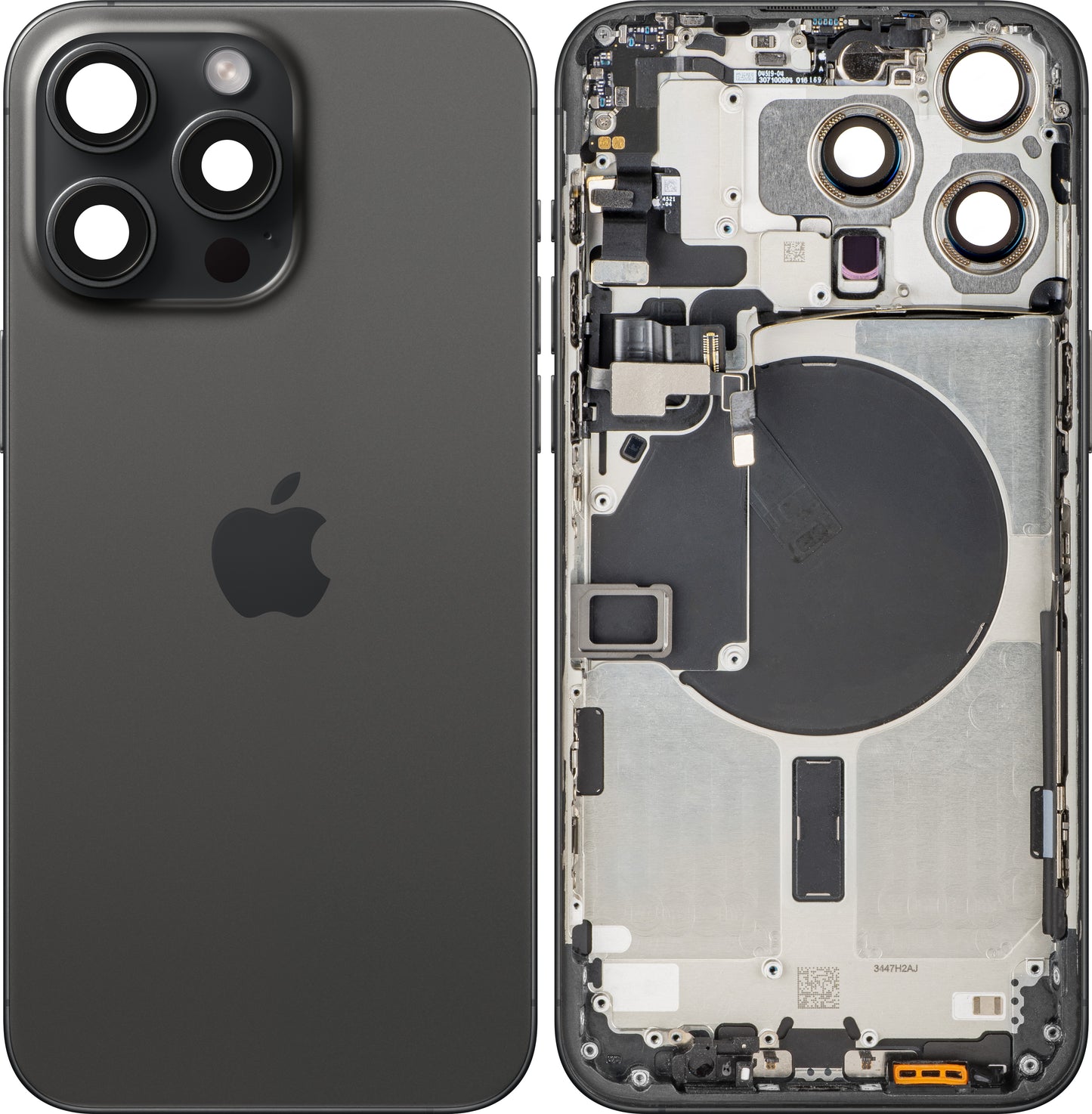 Poklopac baterije Apple iPhone 15 Pro Max, sa srednjom kućištem, Crni (Black Titanium), Swap