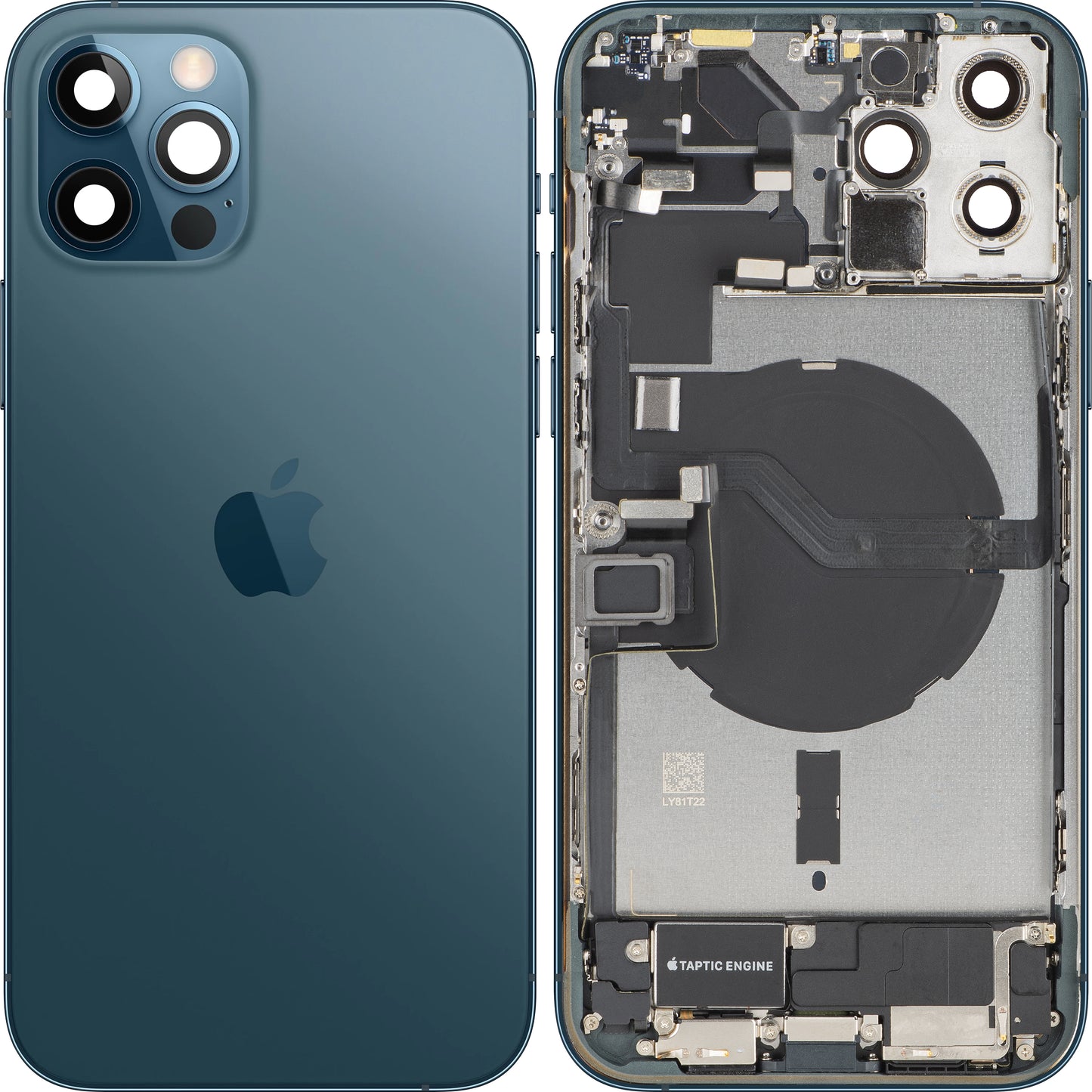 Poklopac baterije Apple iPhone 12 Pro Max, sa srednjim kućištem, kompletan, Plavi (Pacific Blue), Zamena