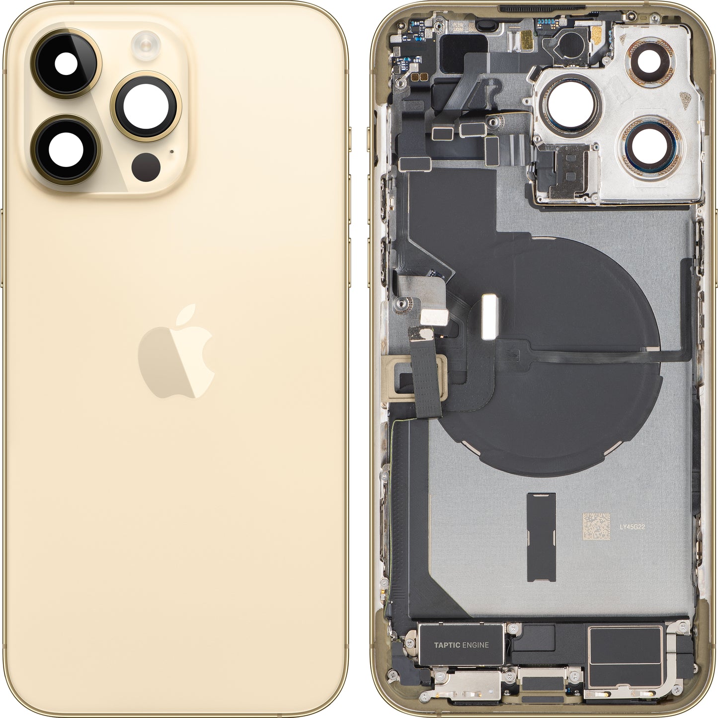 Poklopac baterije Apple iPhone 14 Pro Max, sa srednjom kućištem, kompletan, zlatni, zamena