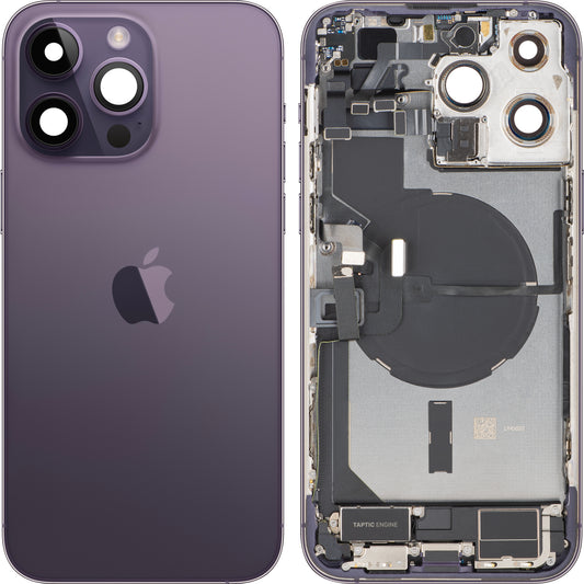 Poklopac baterije Apple iPhone 14 Pro Max, sa srednjom kućištem, kompletan, Ljubičasta (Deep Purple), Zamena