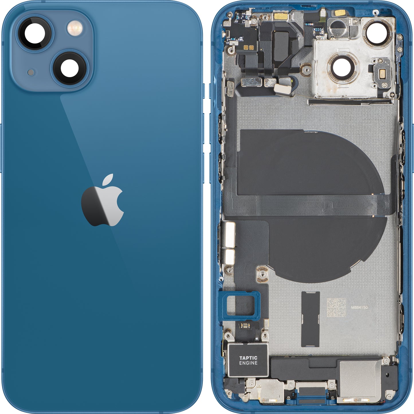 Kućište baterije Apple iPhone 13, sa srednjim delom kućišta, Komplet delova, Plavo, Zamena