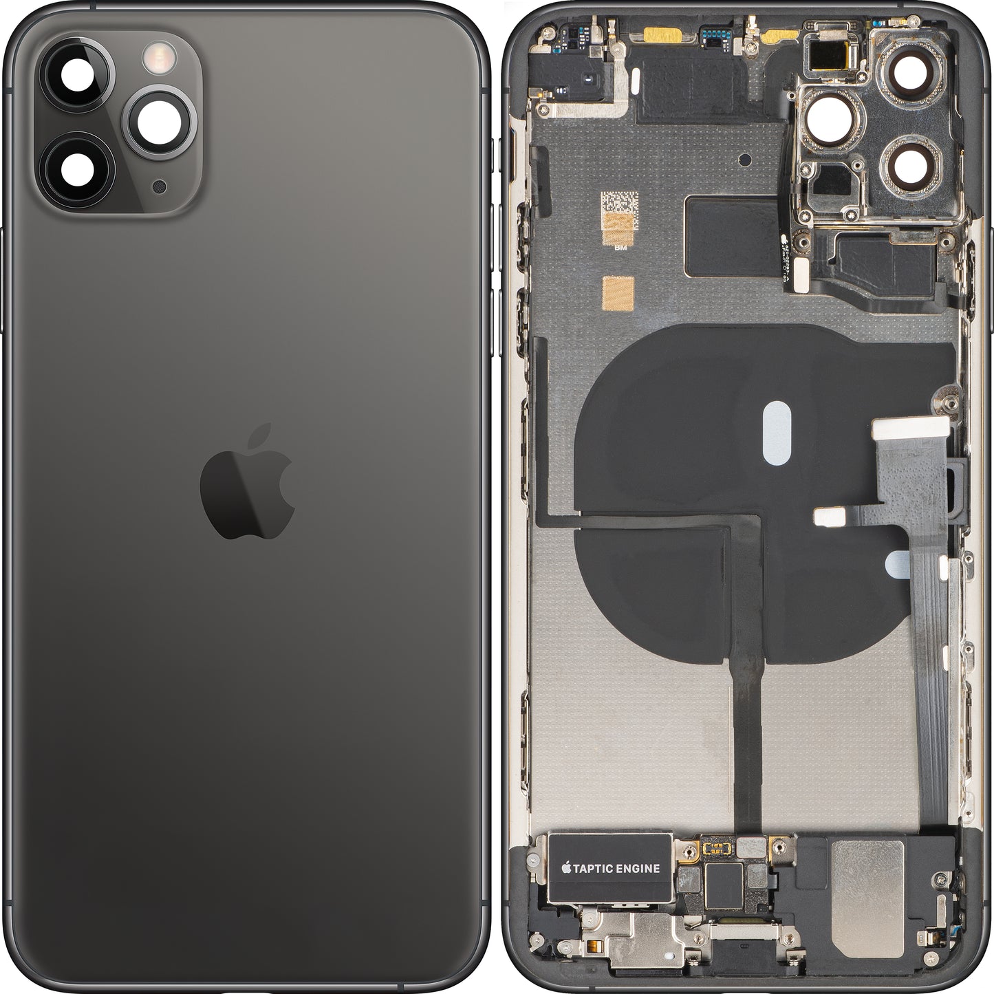Poklopac baterije Apple iPhone 11 Pro Max, sa srednjim kućištem, kompletni delovi, crna (Space Gray), zamena