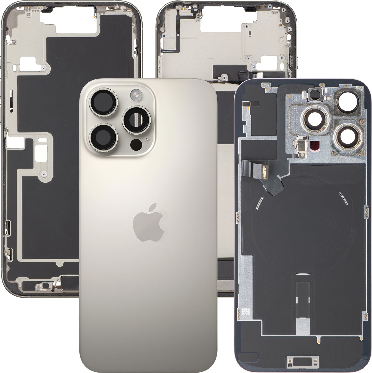 Poklopac baterije Apple iPhone 16 Pro Max, Sa srednjim kućištem, Komplet delova, Bež (Natural Titanium), Swap
