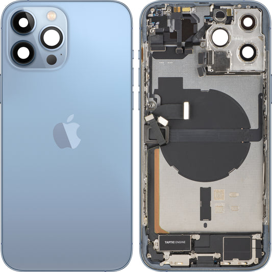 Poklopac baterije Apple iPhone 13 Pro Max, sa srednjom kućištem, komplet delova, plava (Sierra Blue), zamena
