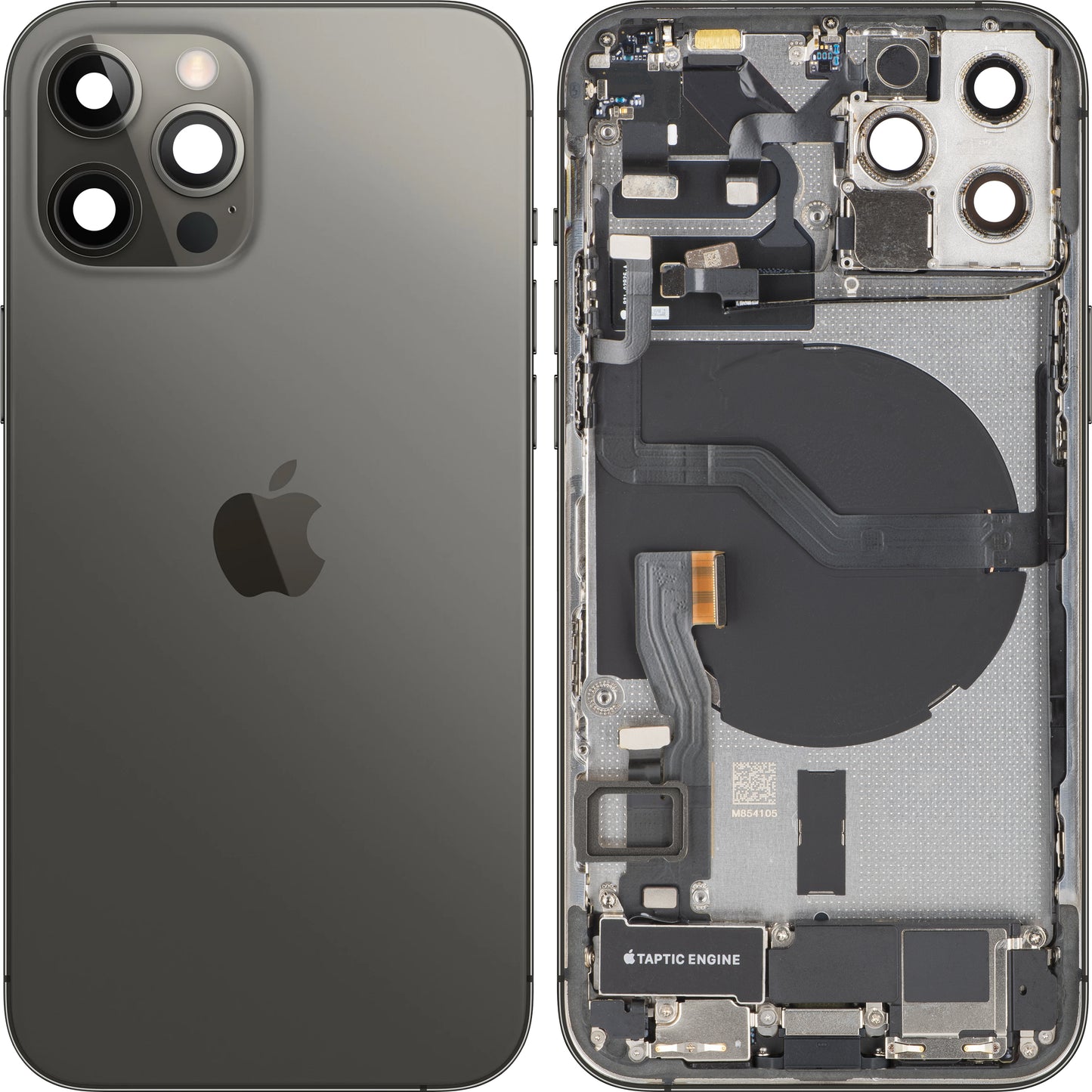 Poklopac baterije Apple iPhone 12 Pro, sa srednjim kućištem, kompletan, sivi (grafit), zamena