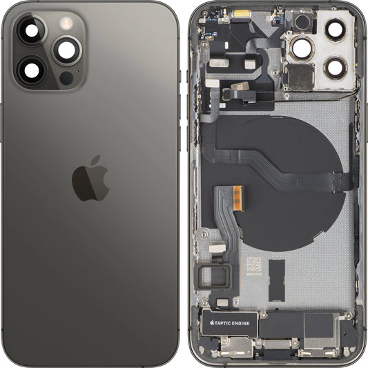 Poklopac baterije Apple iPhone 12 Pro, sa srednjim kućištem, kompletan, sivi (grafit), zamena