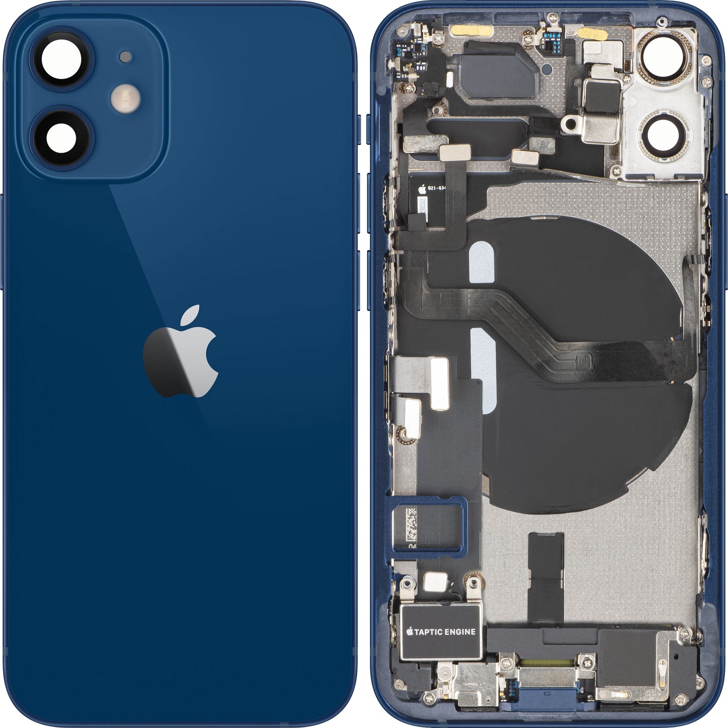Poklopac baterije Apple iPhone 12 mini, sa srednjom kućištem, kompletan, plavi, zamena