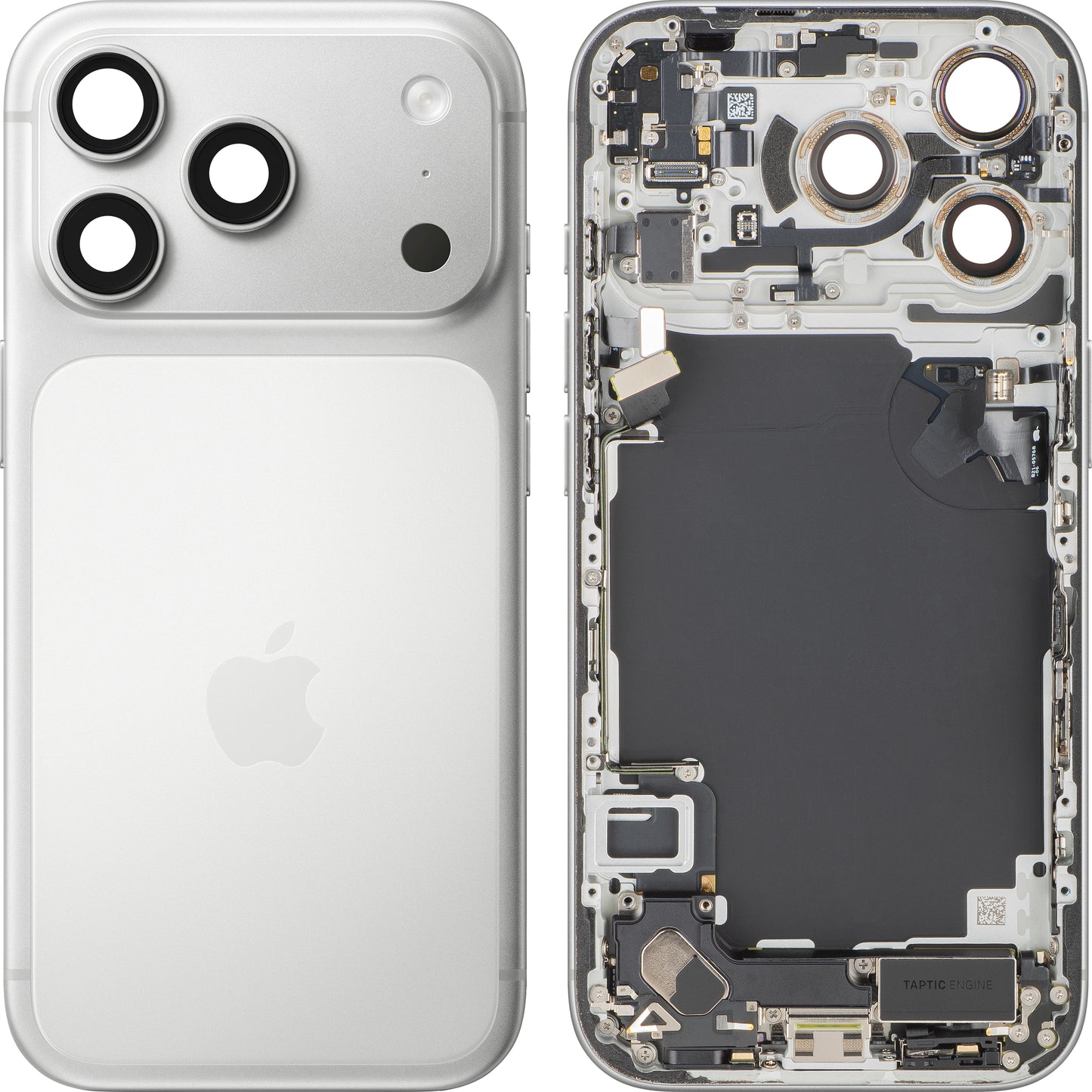 Kućište baterije Apple iPhone 17 Pro, sa srednjim kućištem, Komplet delova, Srebrno, Zamena