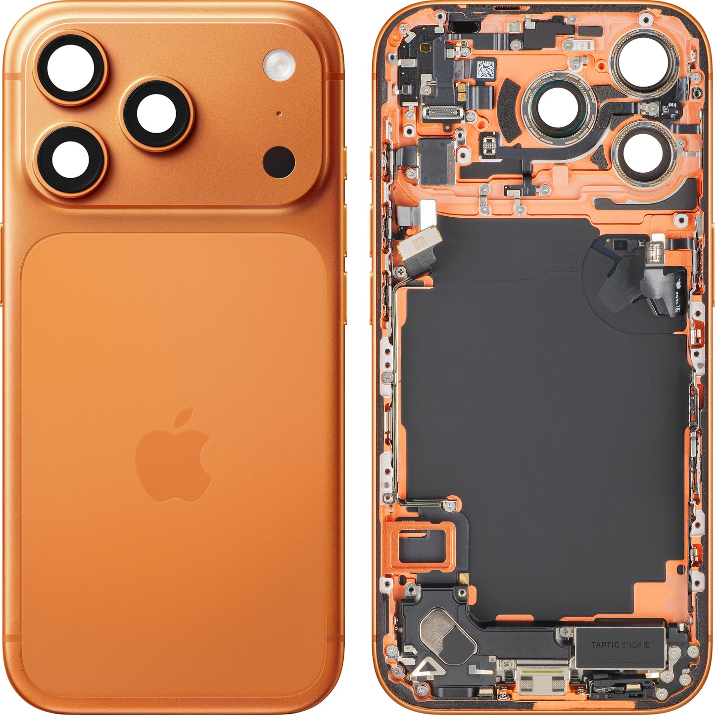 Kućište baterije Apple iPhone 17 Pro, sa srednjim kućištem, kompletni delovi, narandžasta (Cosmic Orange), zamena