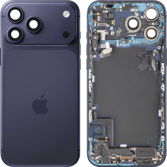 Poklopac baterije Apple iPhone 17 Pro Max, sa srednjim kućištem, kompletni delovi, tamnoplava (Deep Blue), zamena
