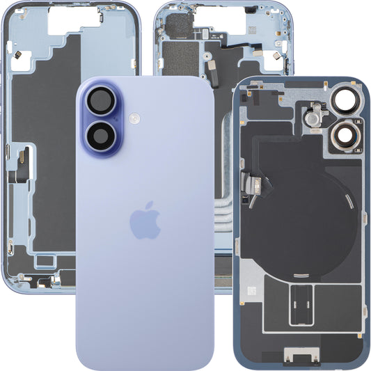 Kućište baterije Apple iPhone 17, sa srednjim kućištem, kompletni delovi, plavo (Mist Blue), zamena