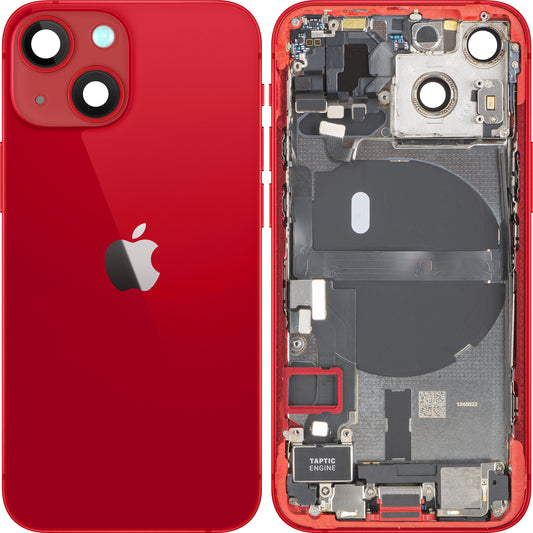 Poklopac baterije Apple iPhone 13 mini, sa srednjom kućištem, kompletan, crveni, zamena