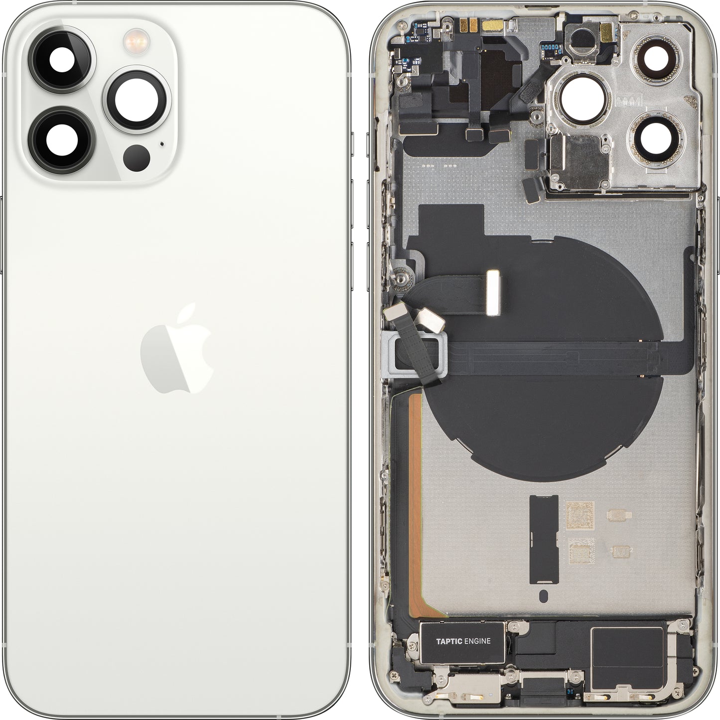 Poklopac baterije Apple iPhone 13 Pro Max, sa srednjim kućištem, kompletni delovi, srebrna, zamena