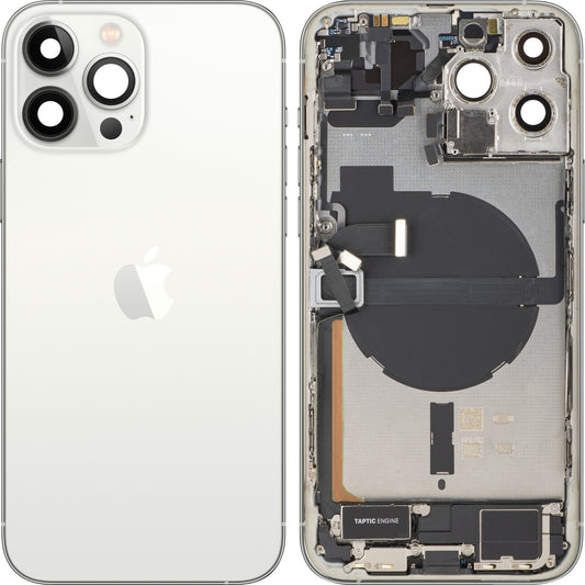 Poklopac baterije Apple iPhone 13 Pro Max, sa srednjim kućištem, kompletni delovi, srebrna, zamena
