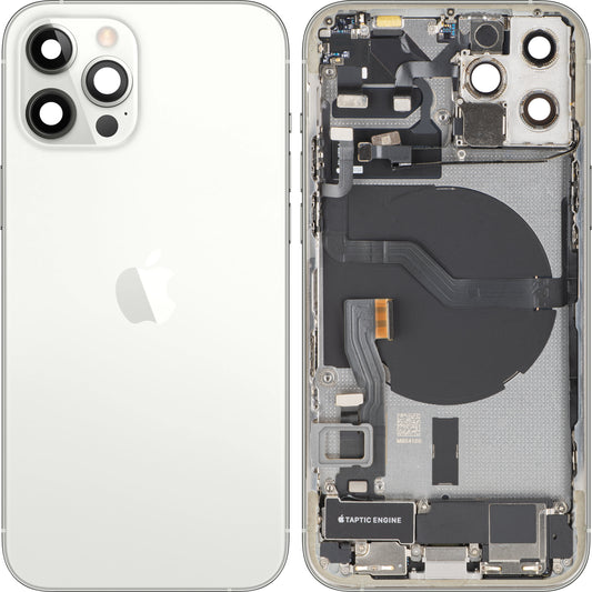 Poklopac baterije Apple iPhone 12 Pro, sa srednjim kućištem, kompletni delovi, srebrna, zamena