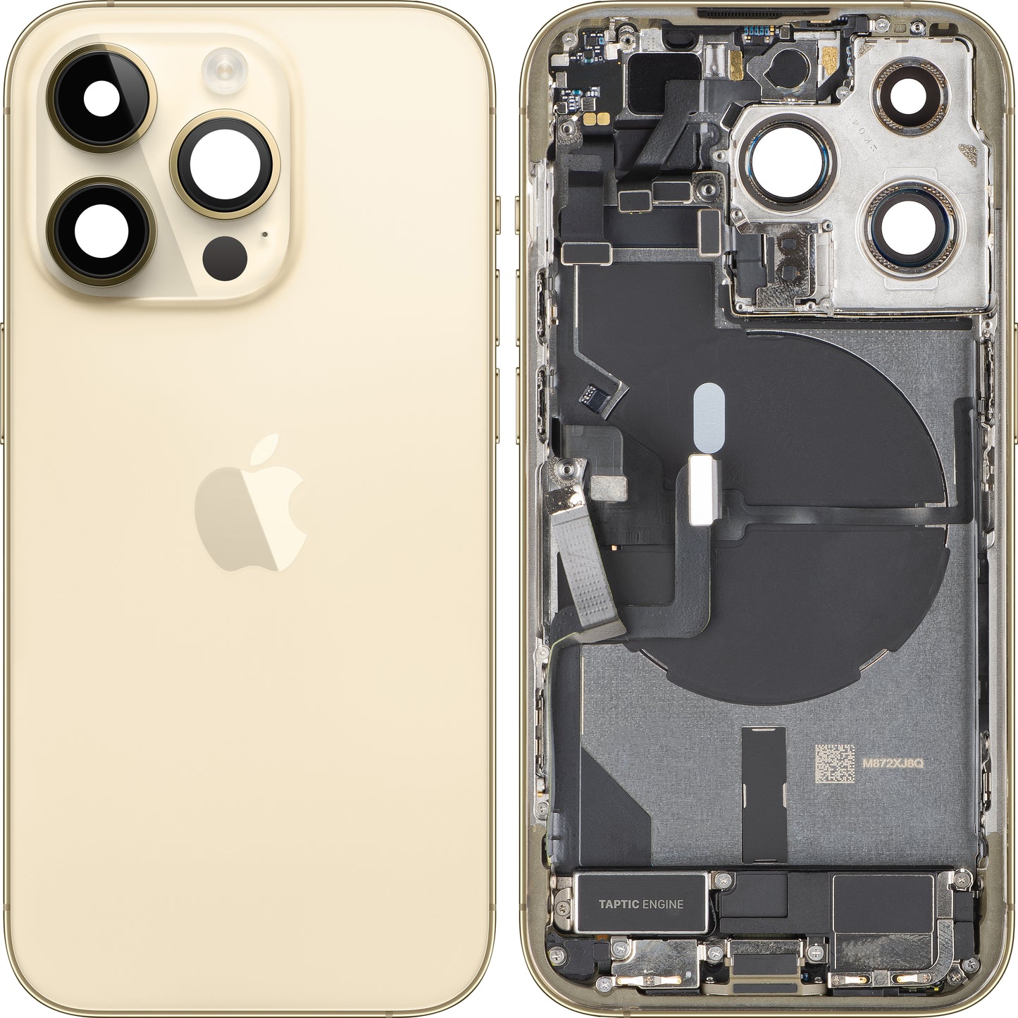 Poklopac baterije Apple iPhone 14 Pro, sa srednjim kućištem, verzija za SAD, zlatna, zamena