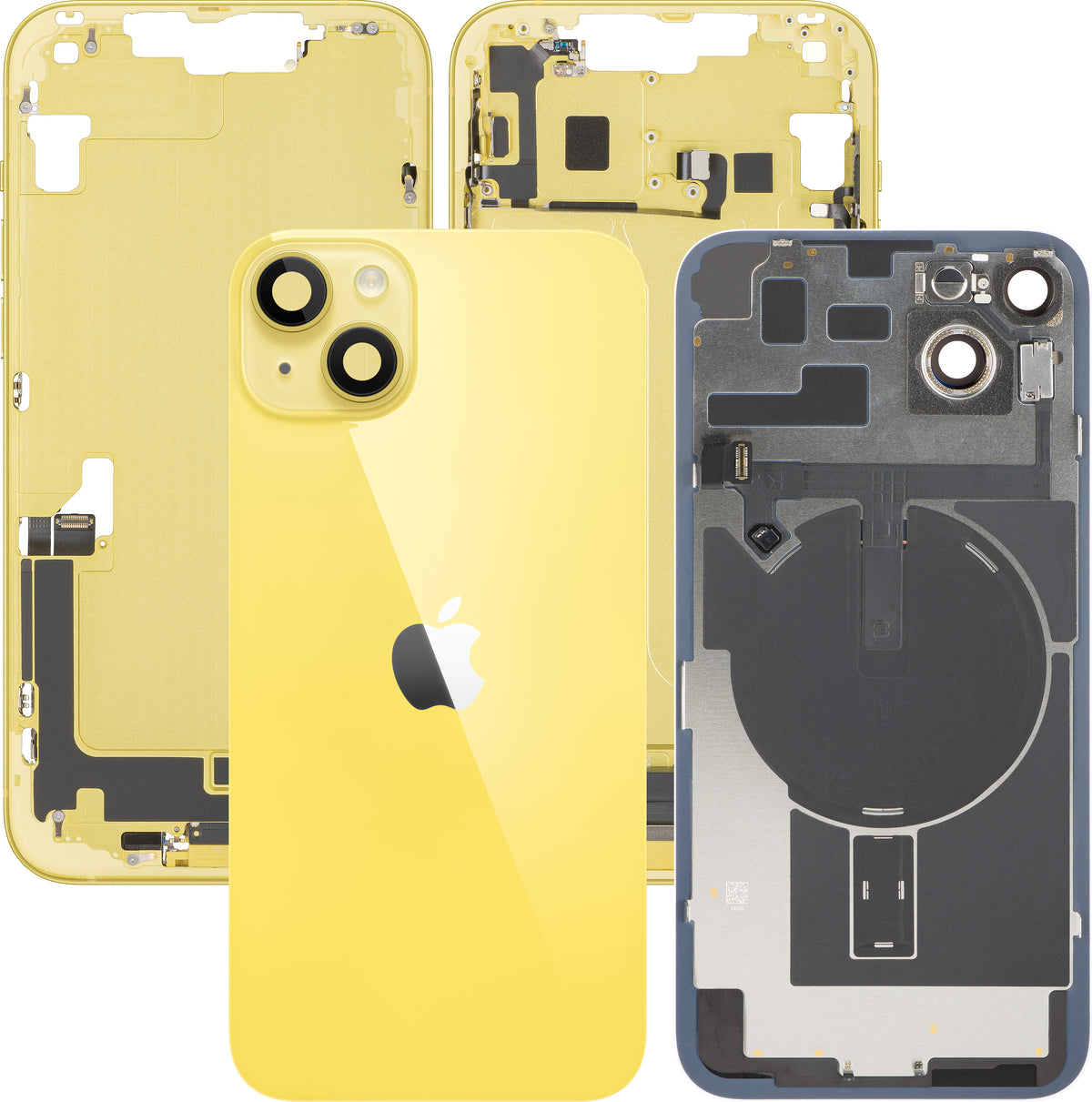 Poklopac baterije Apple iPhone 14 Plus, sa srednjim kućištem, kompletni delovi, žuta, Swap Premium