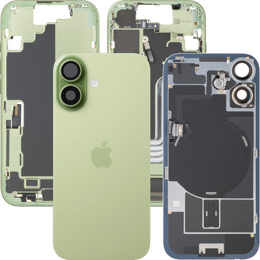 Poklopac baterije Apple iPhone 17, sa srednjim kućištem, kompletni delovi, zelena (žalfija), Swap Premium