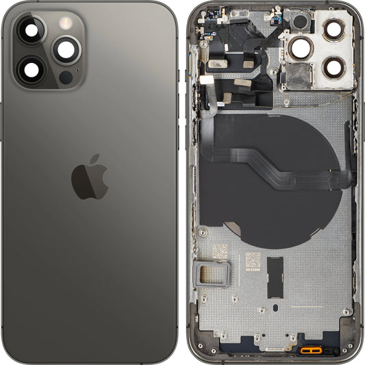 Poklopac baterije kompatibilan sa Apple iPhone 12 Pro, Sa srednjim kućištem, Crni