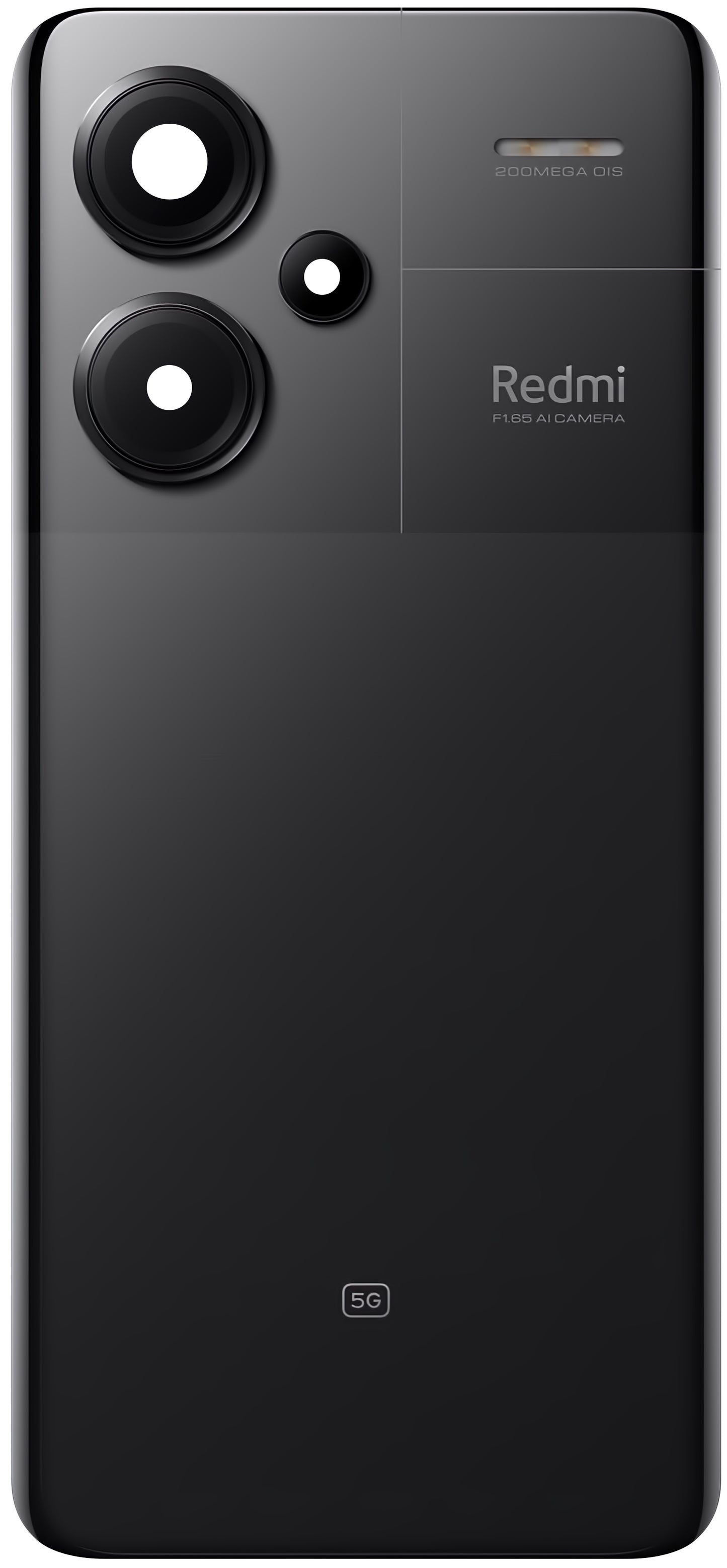 Battery Cover Xiaomi Redmi Note 13 Pro+, Black (Midnight Black), Service Pack 560035N16U00 