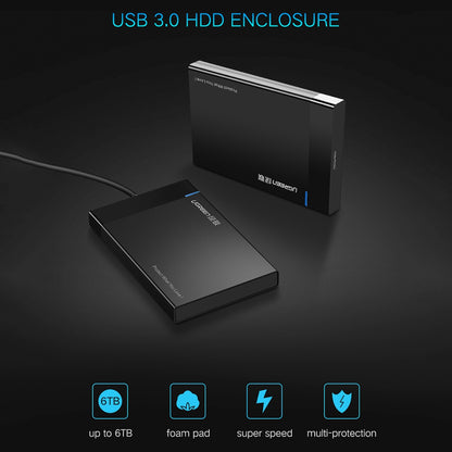 Rack UGREEN US221 za HDD / SSD SATA 2.5inch, USB 3.0, Crni