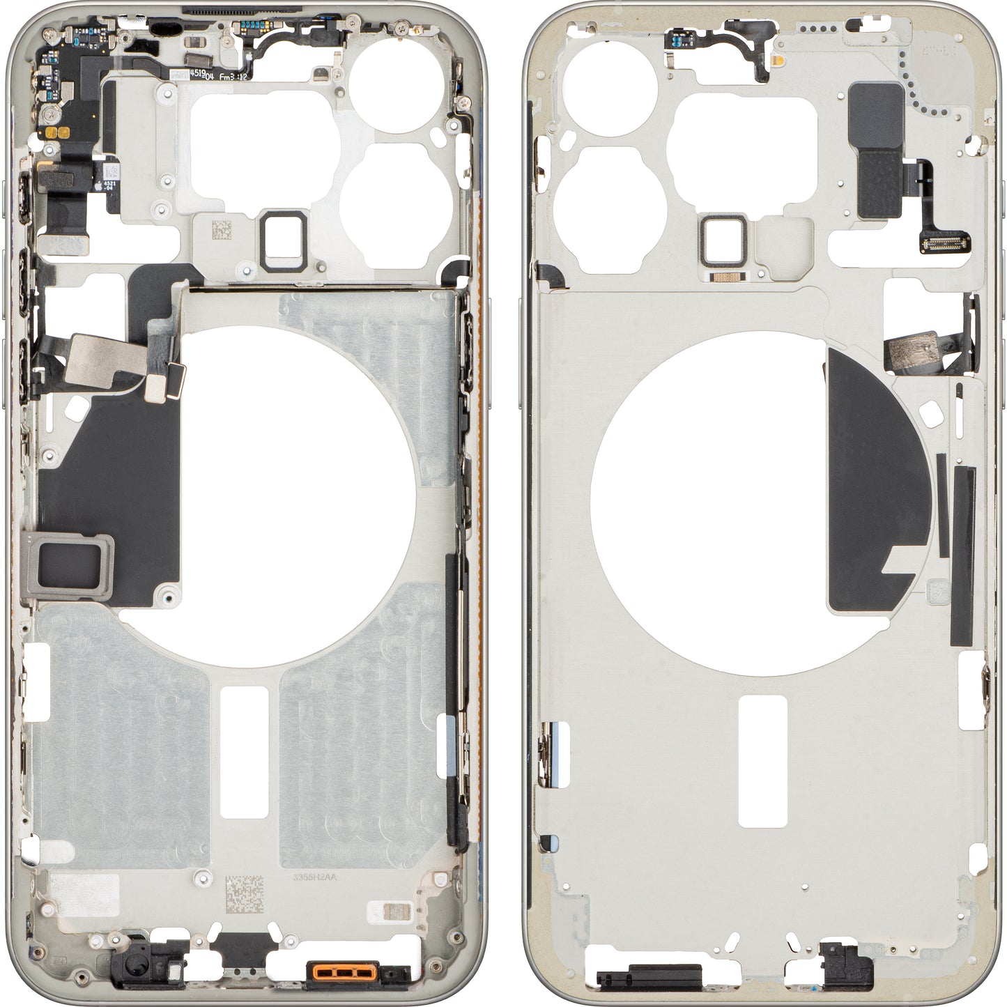 Srednji Kućište Apple iPhone 15 Pro Max, Bela (White Titanium), Swap