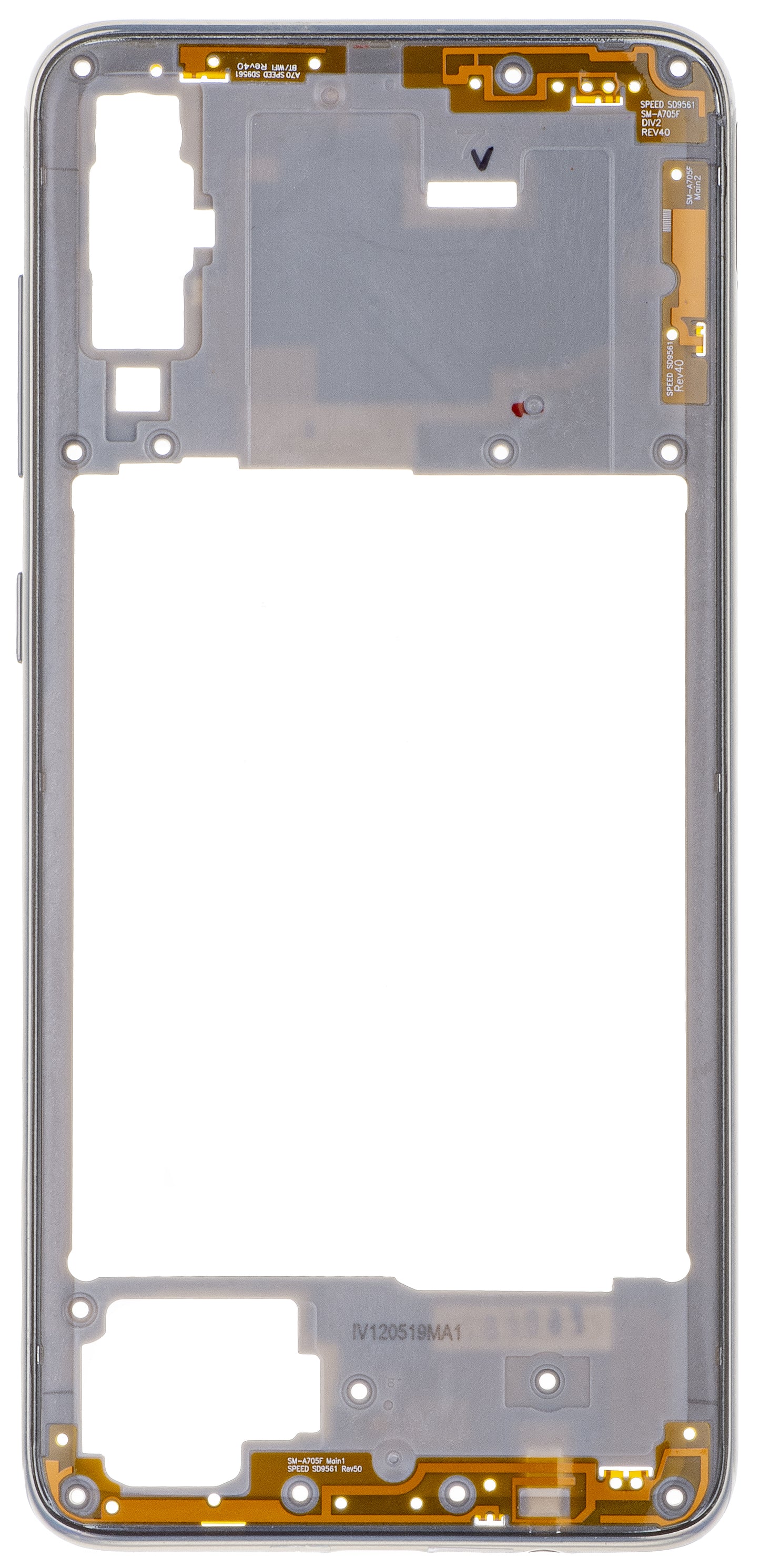 Srednje kućište Samsung Galaxy A70 A705, Srebrno