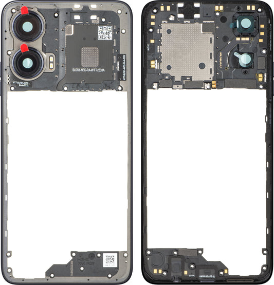 Kućište Sredina Motorola Moto G35, Crna (Midnight Black), Service Pack 5S58C28877