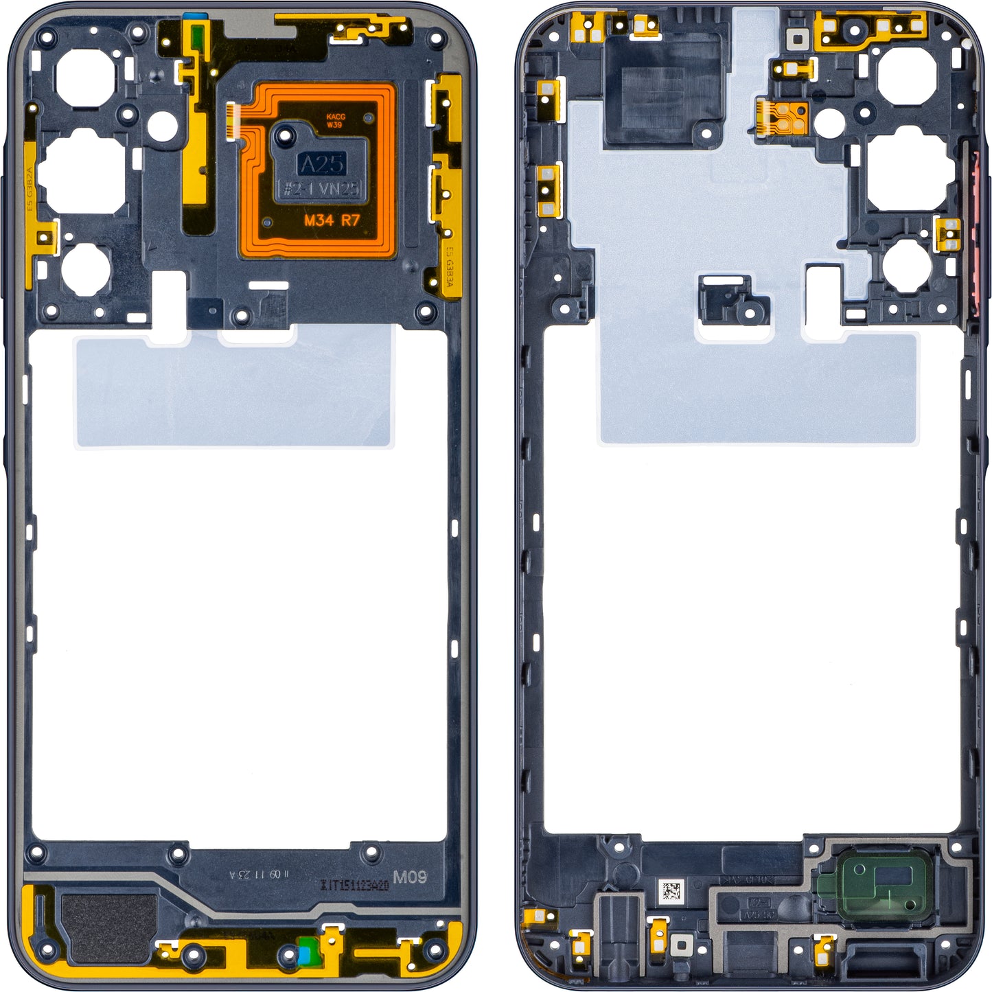 Srednji kućište Samsung Galaxy A25 A256, Crna