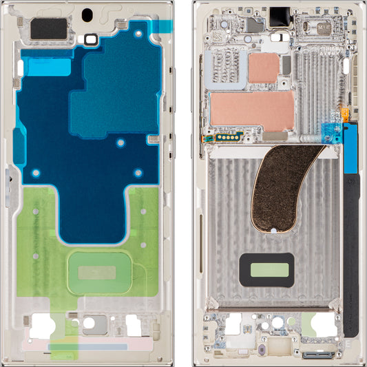 Srednji okvir Samsung Galaxy S23 Ultra S918, Bež, Service Pack GH96-15833B