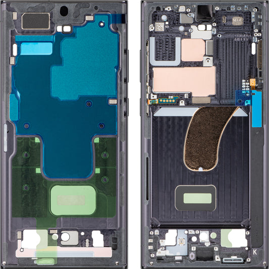 Srednji okvir Samsung Galaxy S23 Ultra S918, Crna (Phantom Black), Servisni paket GH96-15833A
