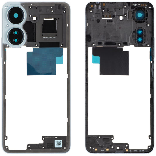 Carcasa Mijloc Xiaomi Redmi 13C NFC, Plava, Service Pack 560001C3UN00