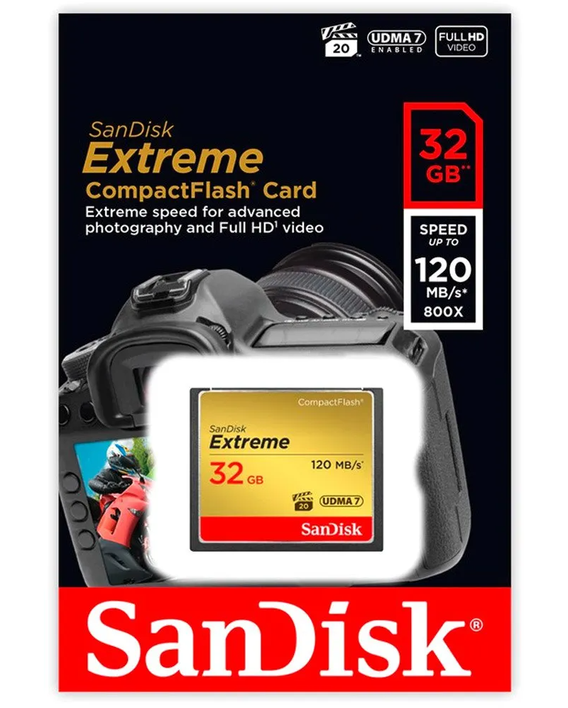 Memorijska kartica CompactFlash SanDisk Extreme, 32Gb, UDMA 7 SDCFXSB-032G-G46