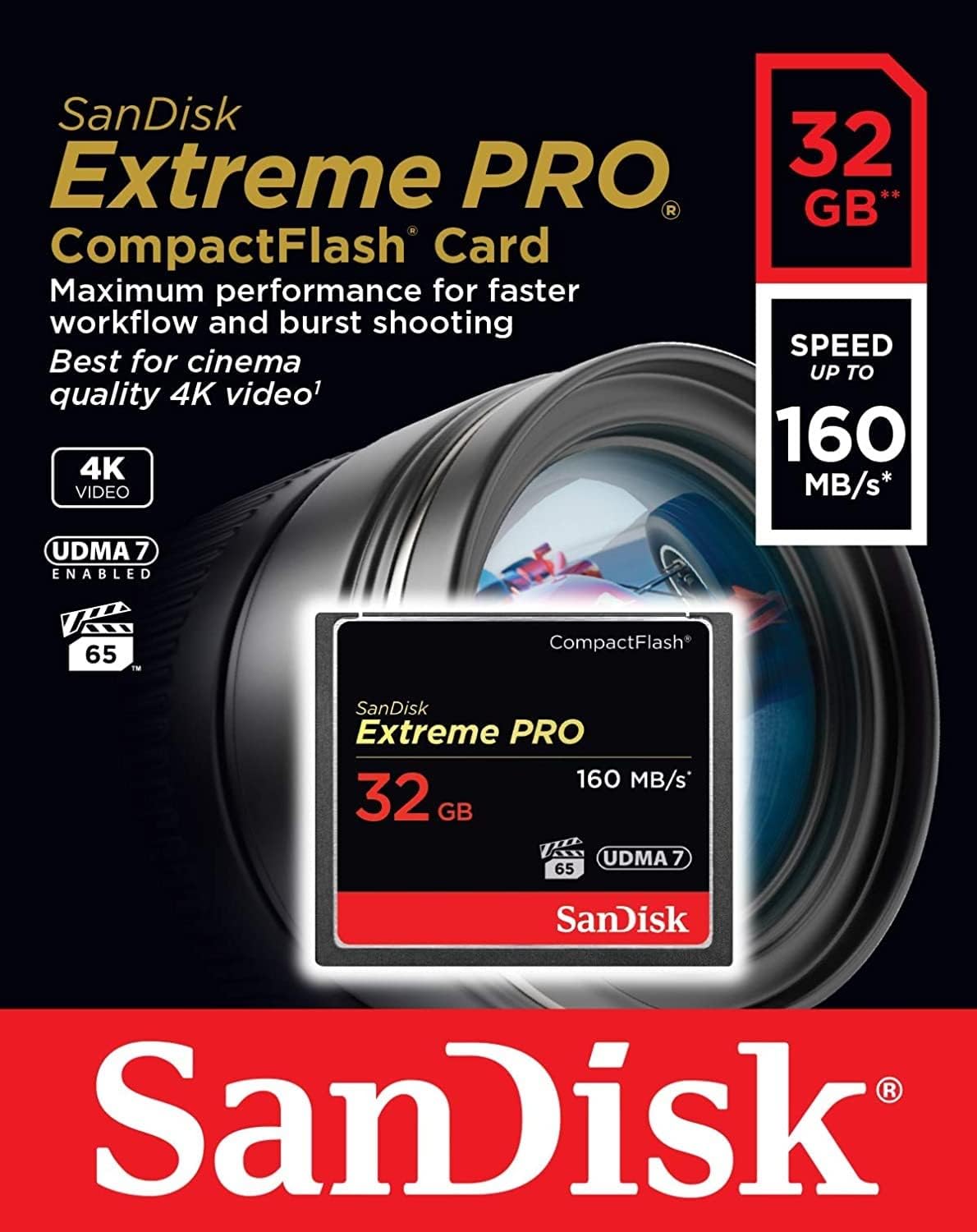 Memorijska kartica CompactFlash SanDisk Extreme Pro, 32Gb, UDMA 7 SDCFXPS-032G-X46