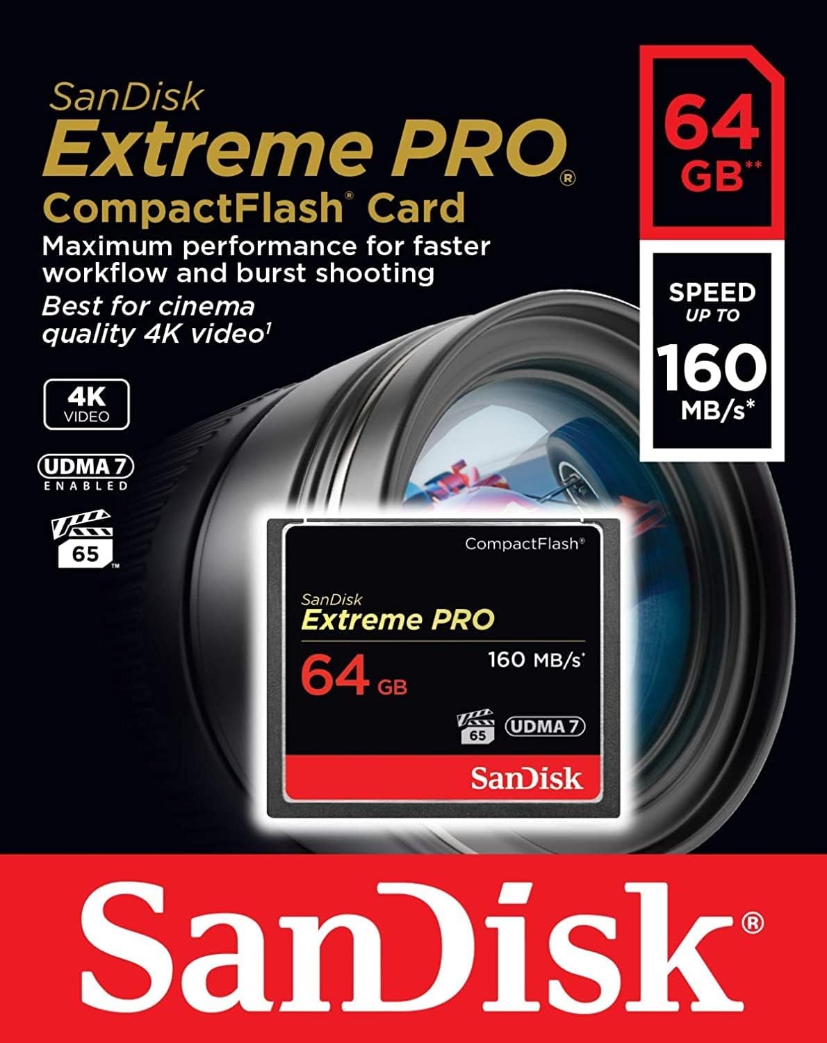 Memorijska kartica CompactFlash SanDisk Extreme Pro, 64Gb, UDMA 7 SDCFXPS-064G-X46