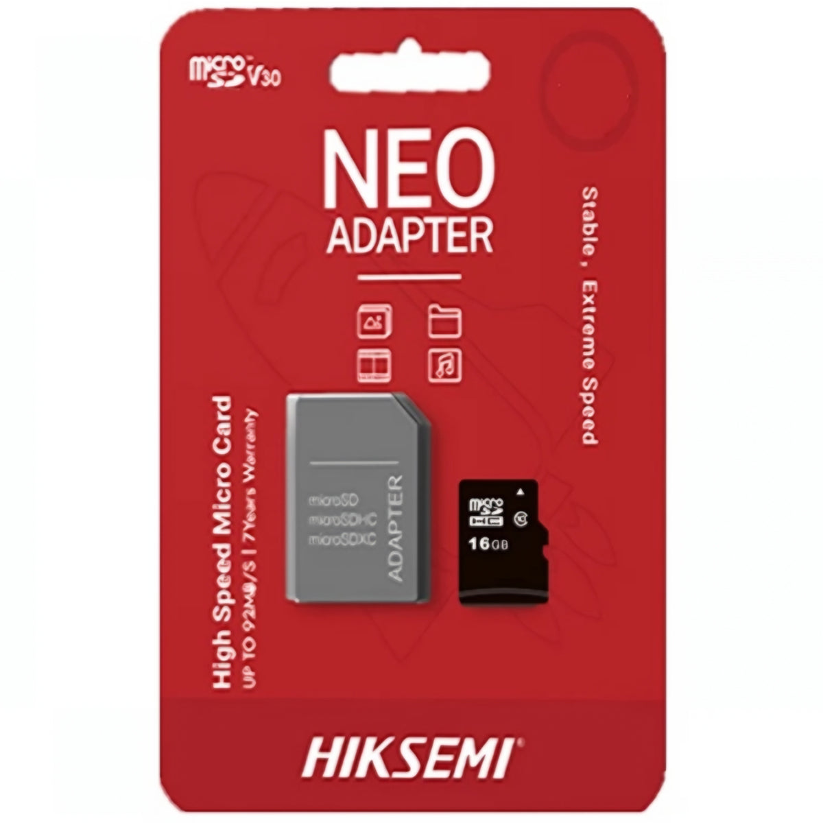 Memorijska kartica microSDHC Hiksemi, 16Gb, Klasa 10, Sa Adapterom HS-TF-C1/16G/a