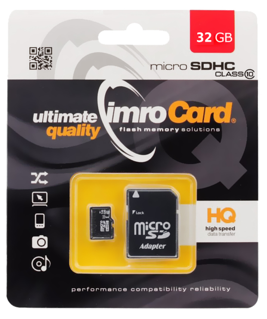 Memorijska kartica microSDHC Imro, 32Gb, Klasa 10 / UHS-1 U1, Sa Adapterom