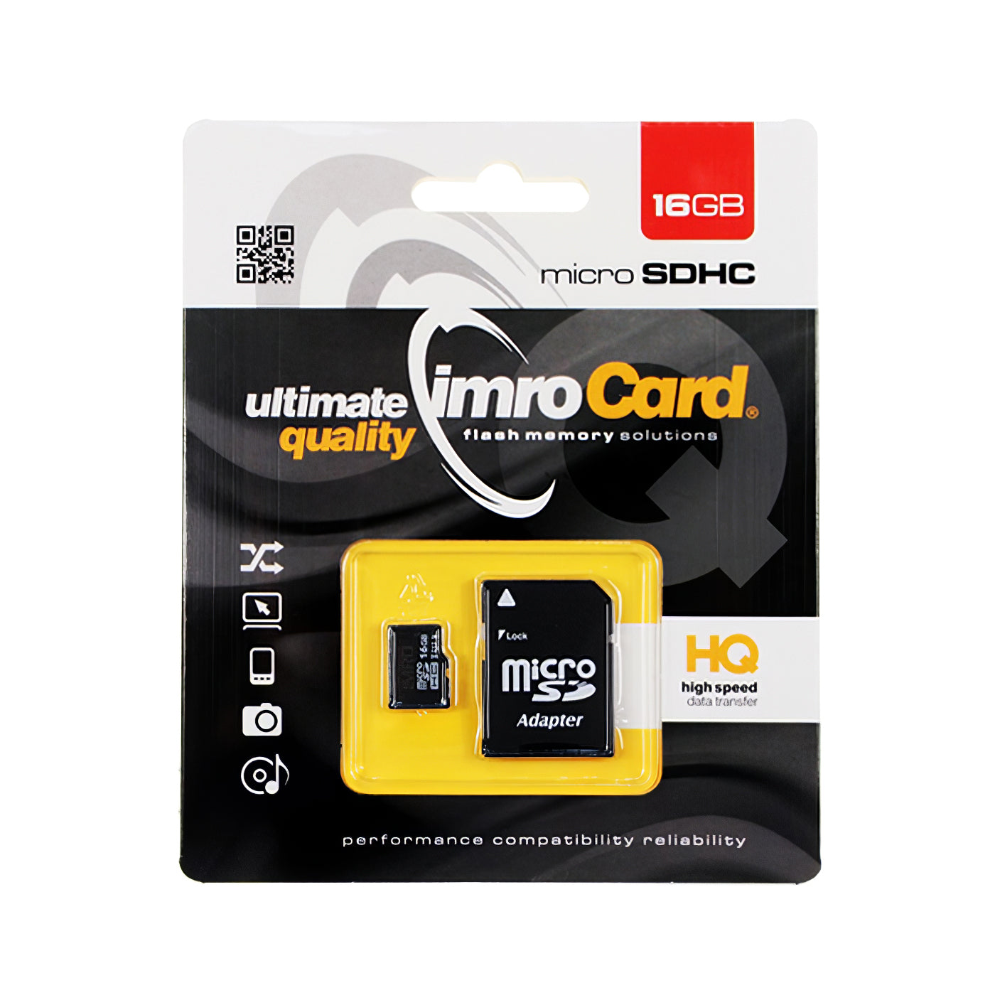 Memorijska kartica microSDHC Imro, 16Gb, Klasa 10 / UHS-1 U1, Sa adapterom