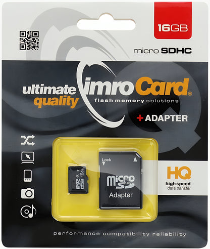 Memorijska kartica microSDHC Imro, 16Gb, Klasa 4, Sa adapterom