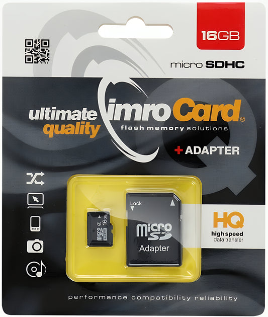 Memorijska kartica microSDHC Imro, 16Gb, Klasa 4, Sa adapterom