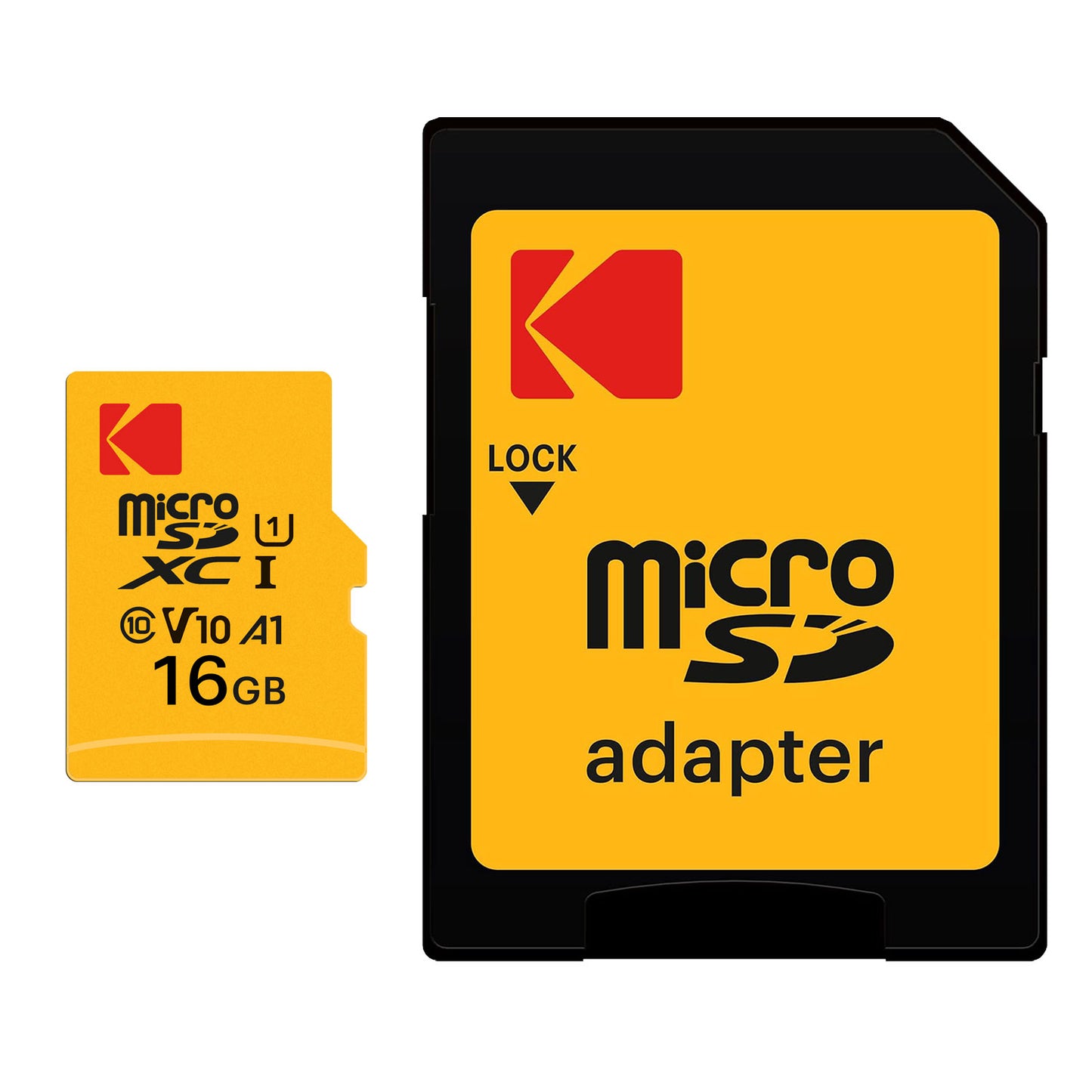 Memorijska kartica microSDHC Kodak Premium Performance, 16Gb, Klasa 10 / UHS-1 U1, Sa adapterom EKMSDM16GHC10K