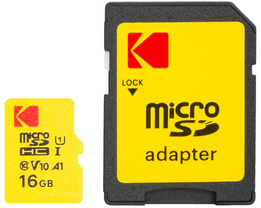 Memorijska kartica microSDHC Kodak Premium Performance, 16Gb, Klasa 10 / UHS-1 U1, Sa Adapterom EKMSDM16GHC10J6