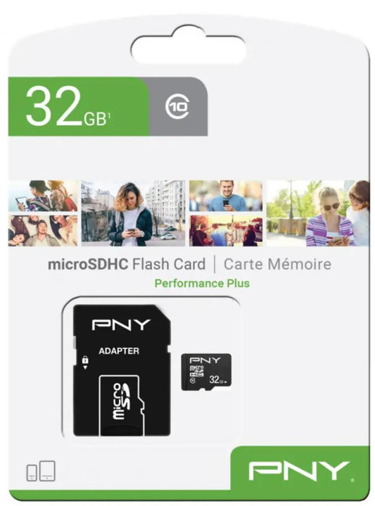 Memorijska kartica microSDHC PNY Performance Plus, 32Gb, Sa Adapterom P-SDU32G10PPL-GE