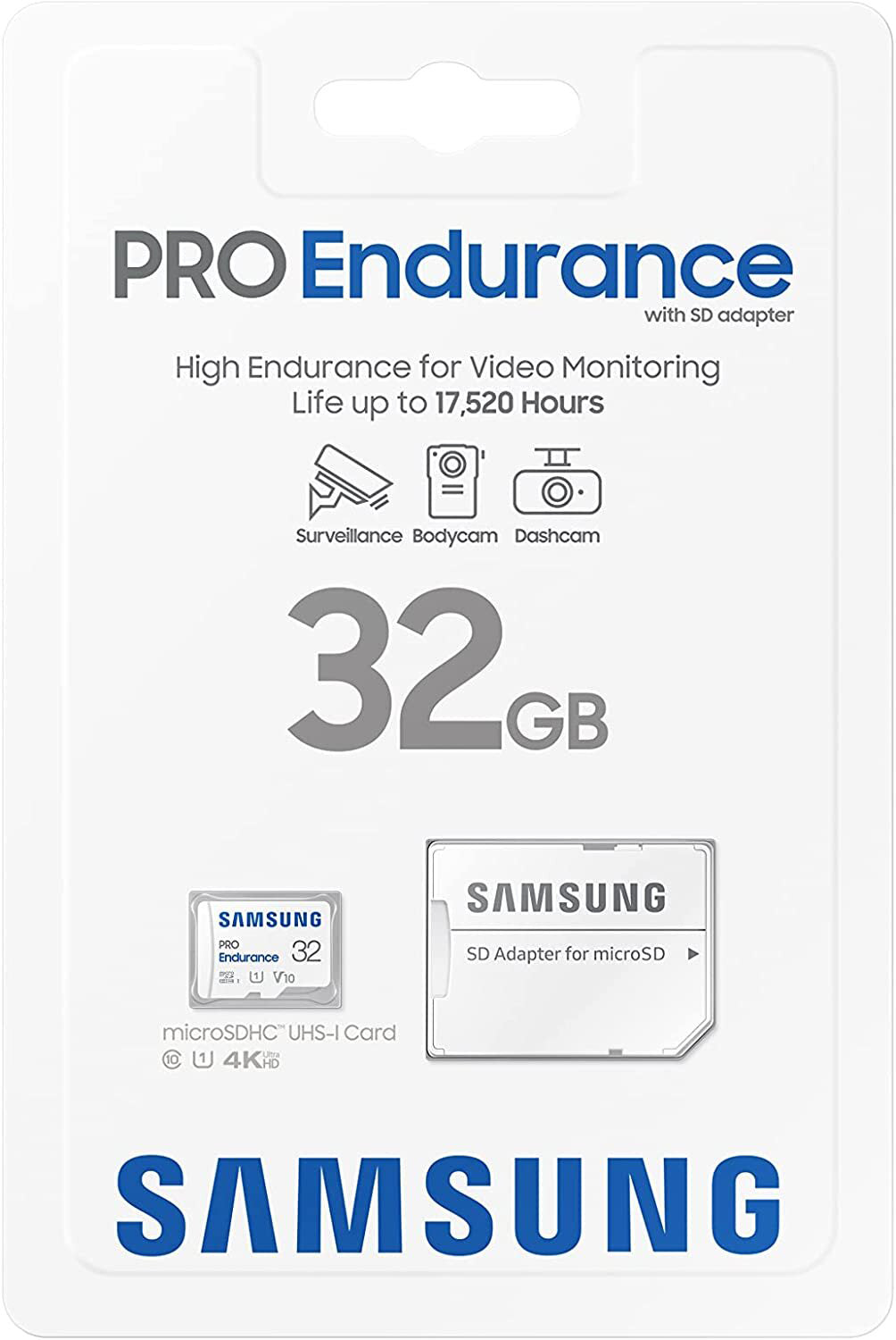 Memorijska kartica microSDHC Samsung PRO Endurance, 32Gb, Klasa 10 / UHS-1 U1, Sa adapterom MB-MJ32KA/EU