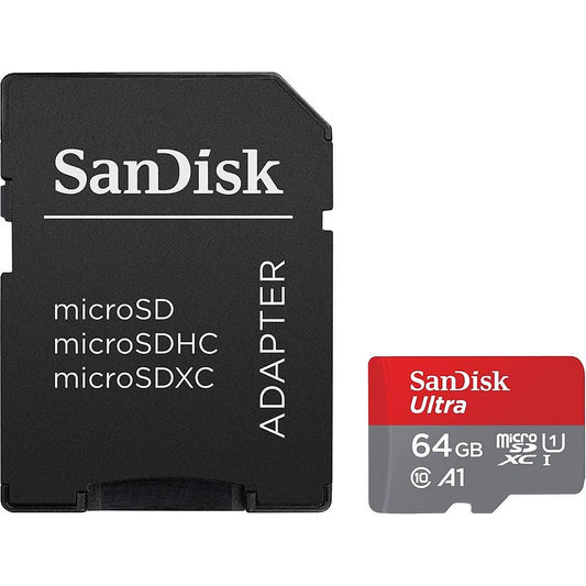 Memorijska kartica microSDXC SanDisk Ultra Android A1, 64Gb, Klasa 10 / UHS-1 U1, Sa adapterom SDSQUAB-064G-GN6MA