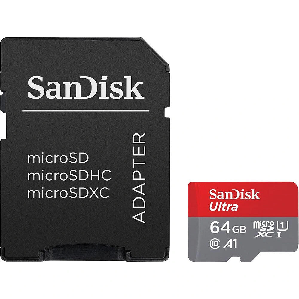 Memorijska kartica microSDXC SanDisk Ultra Android A1, 64Gb, Klasa 10 / UHS-1 U1, Sa adapterom SDSQUAB-064G-GN6MA