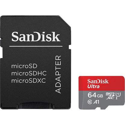 Memorijska kartica microSDXC SanDisk Ultra Android A1, 64Gb, Klasa 10 / UHS-1 U1, Sa adapterom SDSQUAB-064G-GN6MA