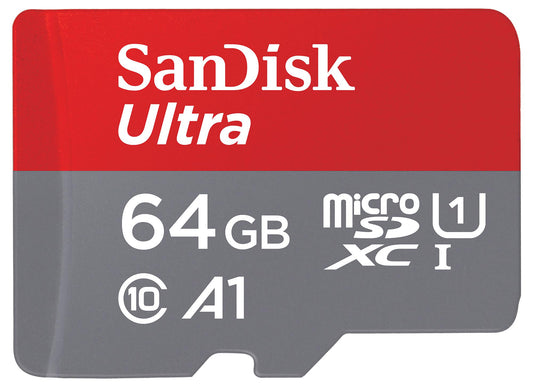 Memorijska kartica microSDXC SanDisk Ultra Android A1, 64Gb, Klasa 10 / UHS-1 U1, Sa adapterom SDSQUAB-064G-GN6MA