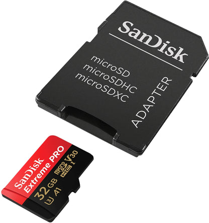 Memorijska kartica microSDHC SanDisk Extreme Pro, 32Gb, Klasa 10 / UHS-1 U3, Sa adapterom SDSQXCG-032G-GN6MA