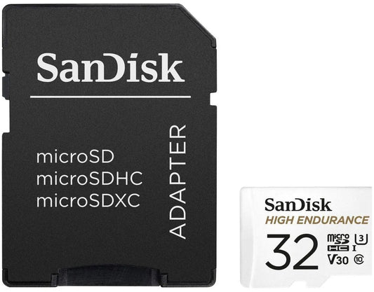 Memorijska kartica microSDHC SanDisk High Endurance, 32Gb, Klasa 10 / UHS-1 U3, Sa Adapterom SDSQQNR-032G-GN6IA
